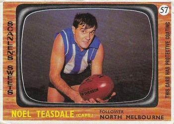 1967 Scanlens VFL #57 Noel Teasdale Front